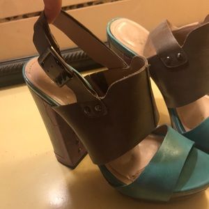 Vince Camino stacked heel, multi color.